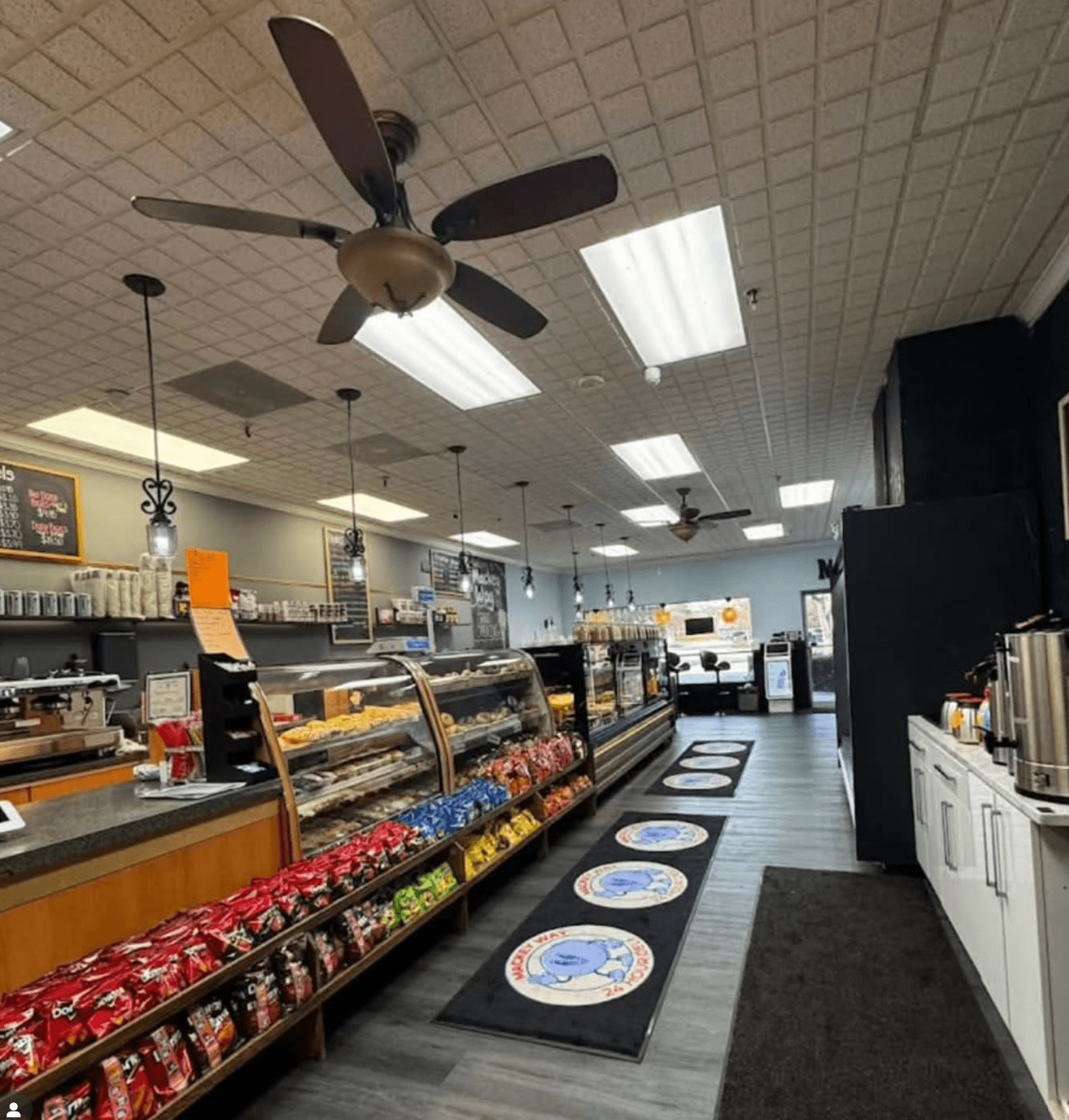 Inside Mount Sinai Bagel & Deli — bagel and coffee counter